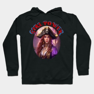 Girl power purple pirates girls only Hoodie